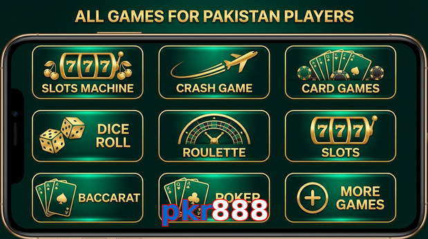Main screen of Pkr888 games page for PK players